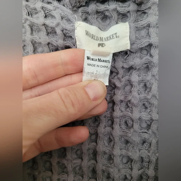 100% Cotton Waffle Plush Bathrobe - Picture 5 of 5